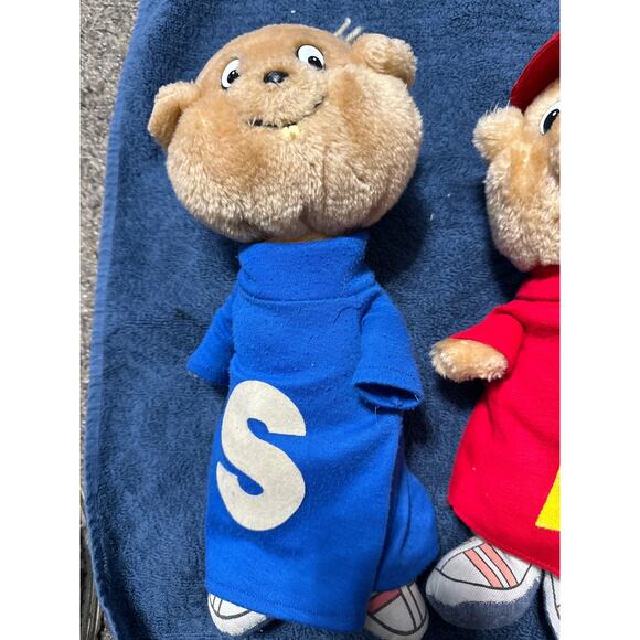 Simon and Alvin And The Chipmunks 12" Plush Toy Stuffed Animal 1983 Vintage - Picture 3 of 4